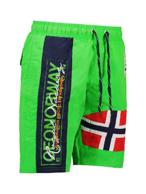 Geographical Norway Bermuda Mare Piscina Corto Verde Uomo-2