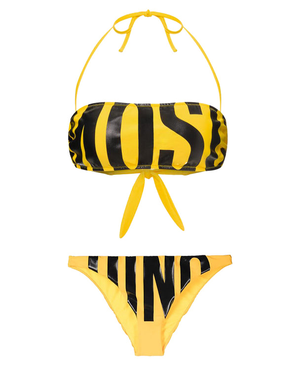 Moschino Swim Bikini Two-Tone Yellow