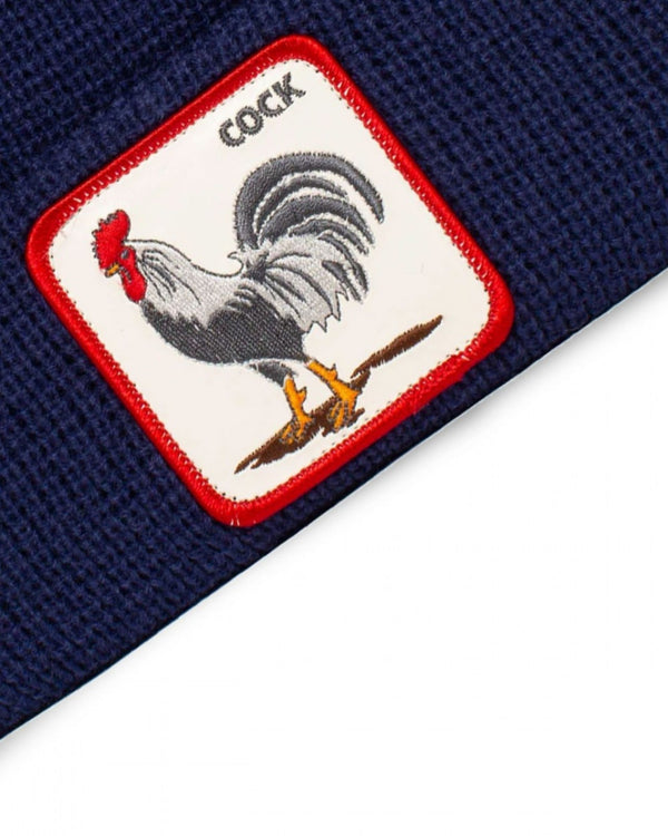 Goorin Bros. Beanie Hat Cap With Front Patch And Side Logo Blue Unisex-2