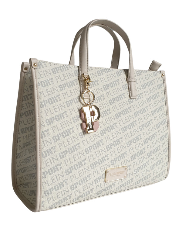 Plein Sport Medium Tote Red Hill Bianco Donna