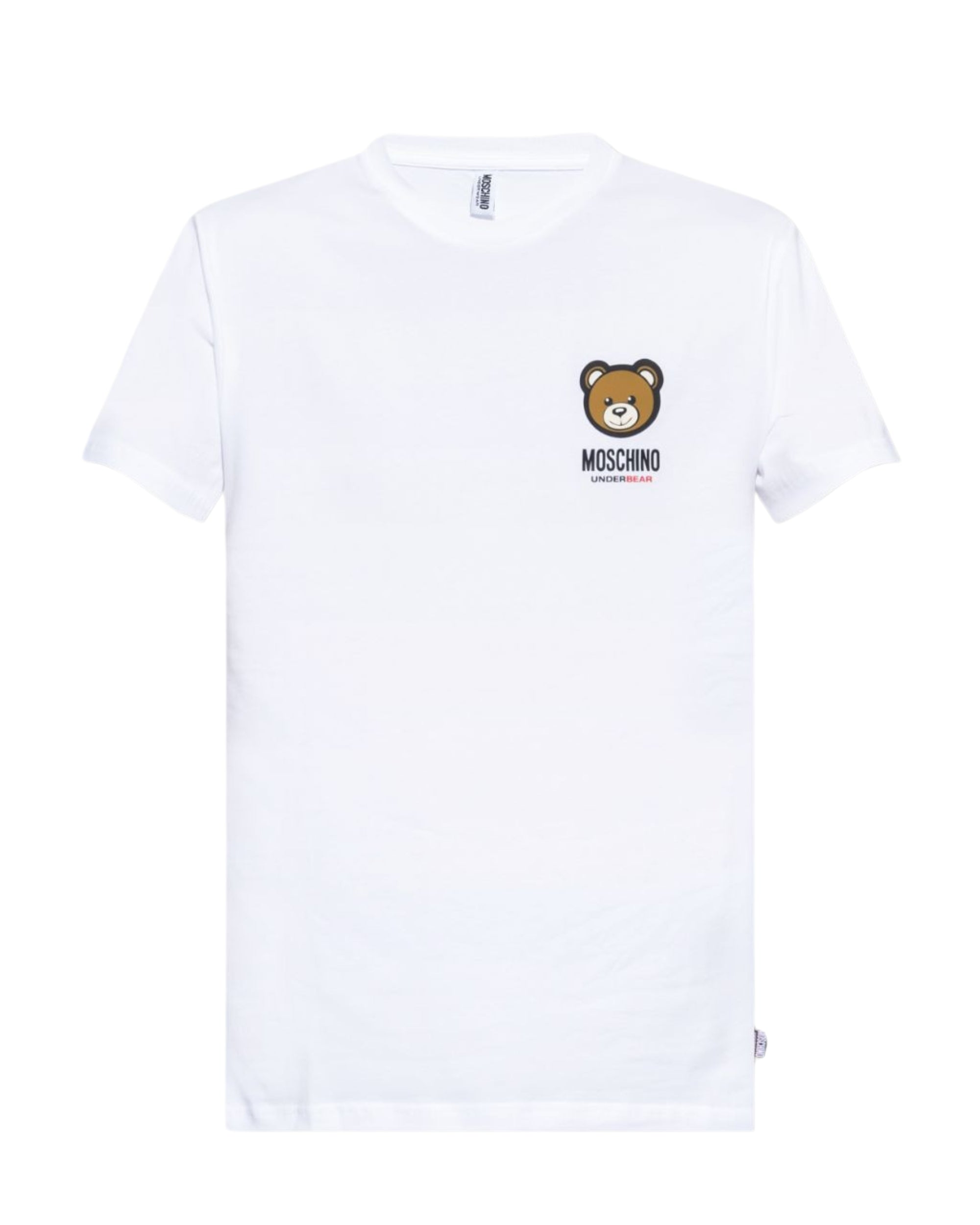 Moschino Underbear Logo Stretch Jersey Cotone Bianco
