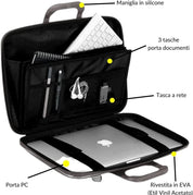 Bombata Cartella Ventiquattrore Classic 15,6" Cartella Porta Pc Blu Unisex