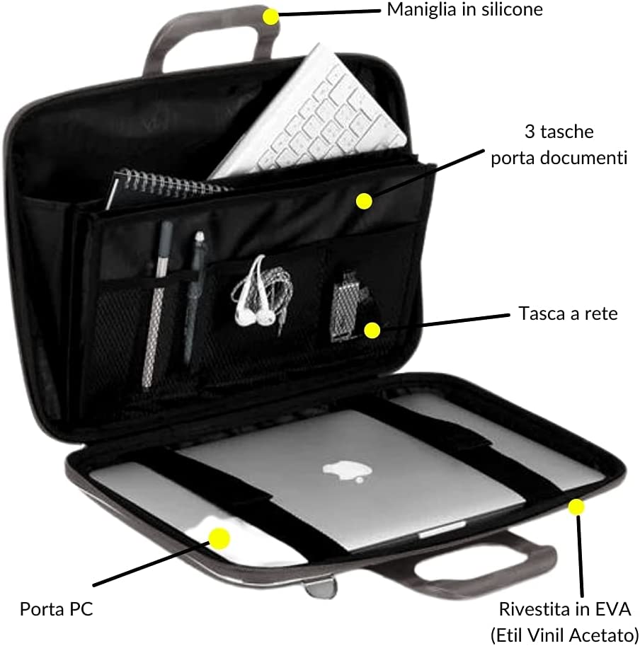 Bombata Cartella Ventiquattrore Classic 15,6" Cartella Porta Pc Blu Unisex