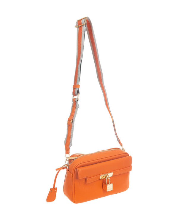 Fracomina Camera Bag In Ecopelle Con Tracolla Arancione Donna-2