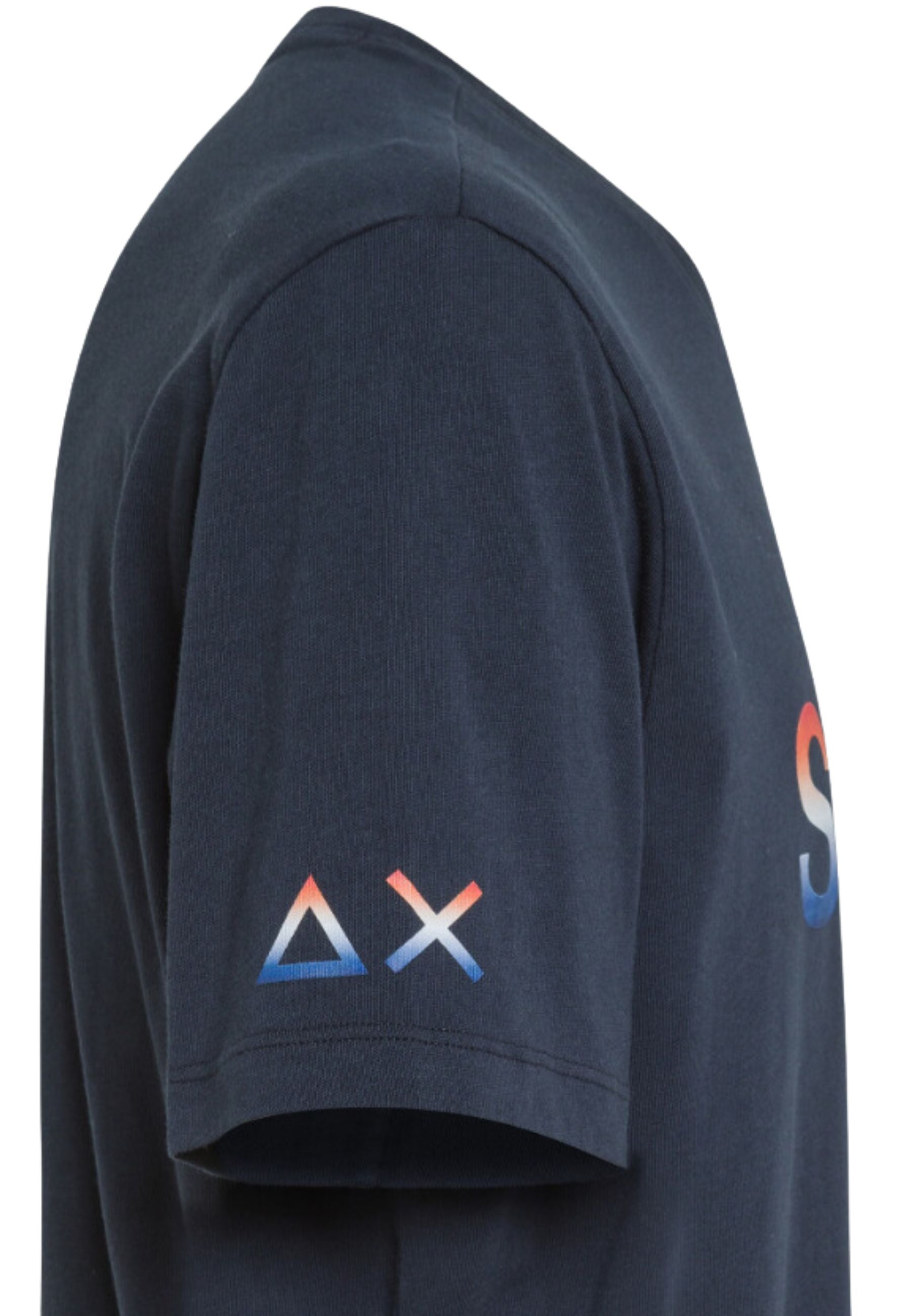 Sun68 Short Sleeve T-Shirt Big Logo Blue