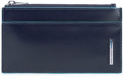 Piquadro Slim Envelope Cc Holder Blue Unisex