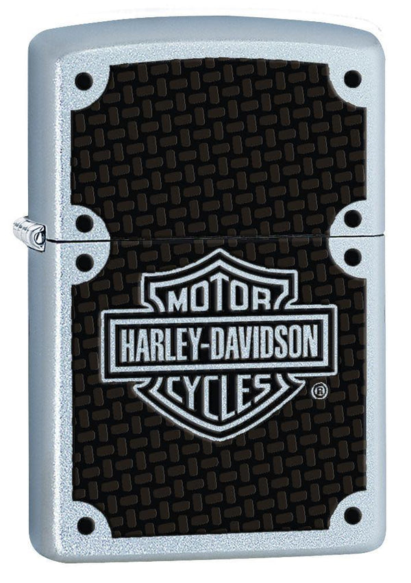 Zippo Harley Davidson Carbonbio Scudo Argento Unisex