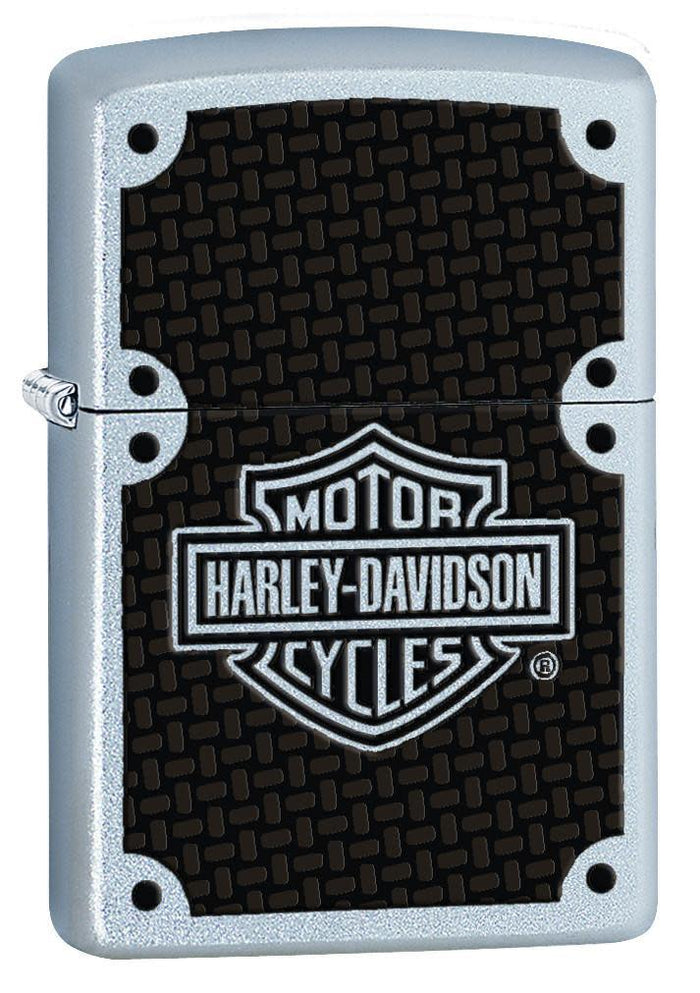 Zippo Harley Davidson Carbonbio Scudo Argento Unisex 1