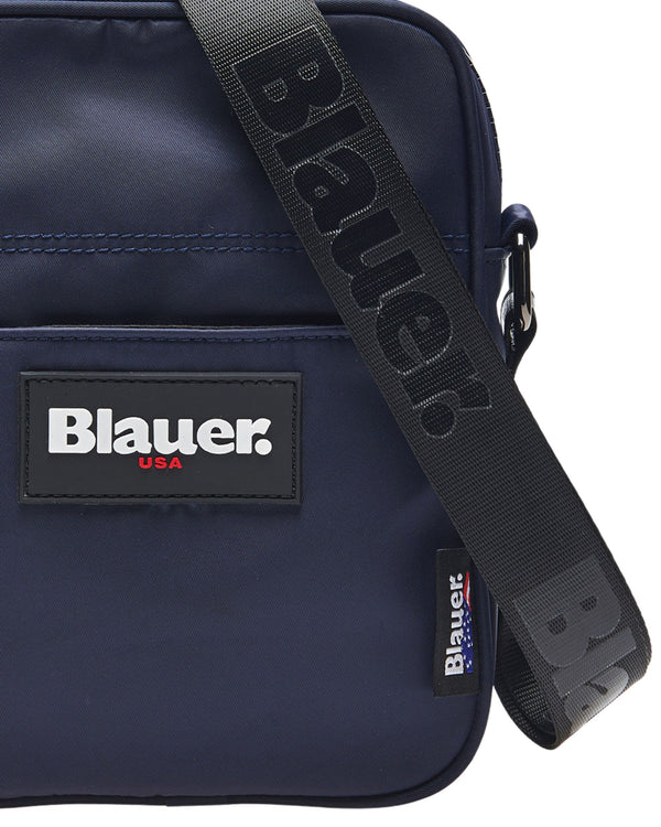 Blauer Nylon Crossbody Bag
 Basic Camera Easy Blue Man-2