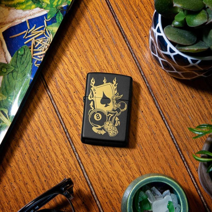 Zippo Gambling Nero Unisex 2