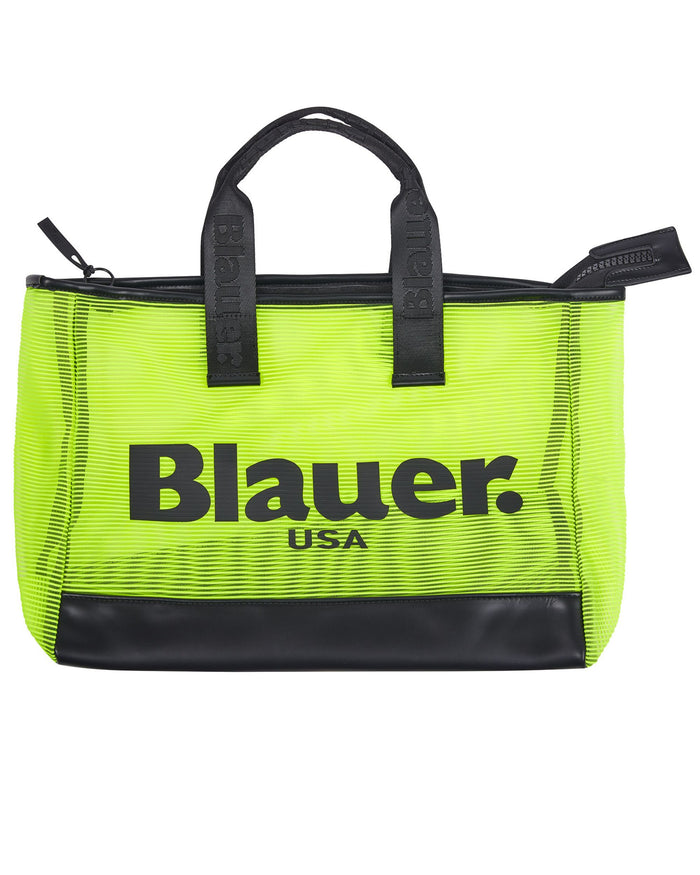 Blauer Shopping Bag Mesh Giallo Donna 1