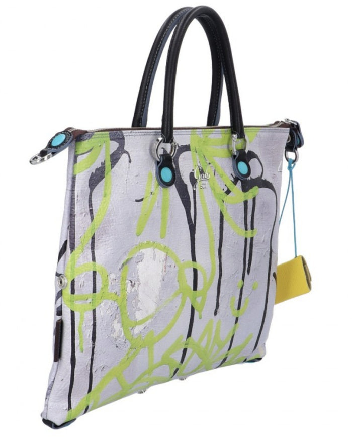 Gabs Shopper Trasformabile Bauletto Zaino Pelle Grigio 2