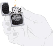 Zippo accendino Harley Davidson Antivento Ricaricabile Made In Usa Argento 24025