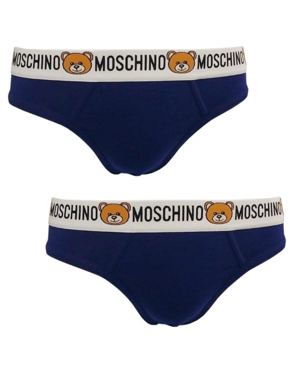 Moschino Underbear Slip Cotone Blu