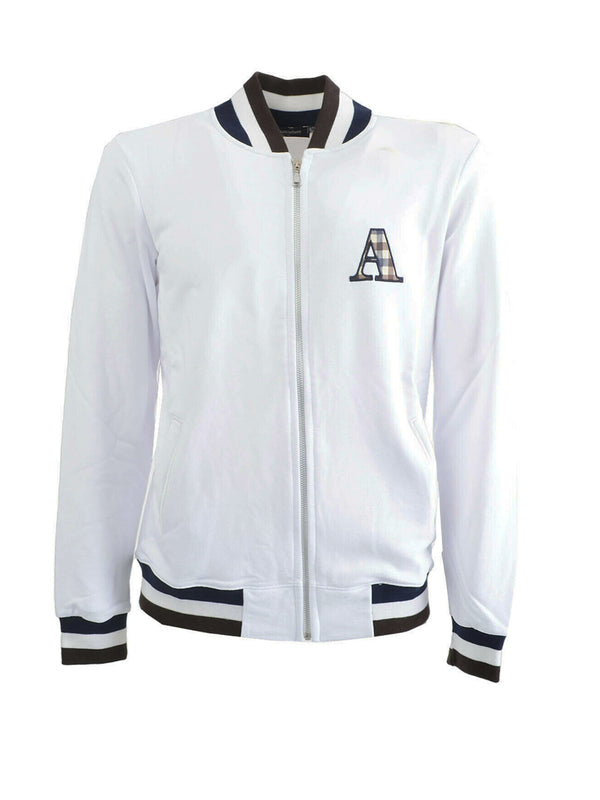 Aquascutum London Full Zip Manica Lunga Bianco Uomo