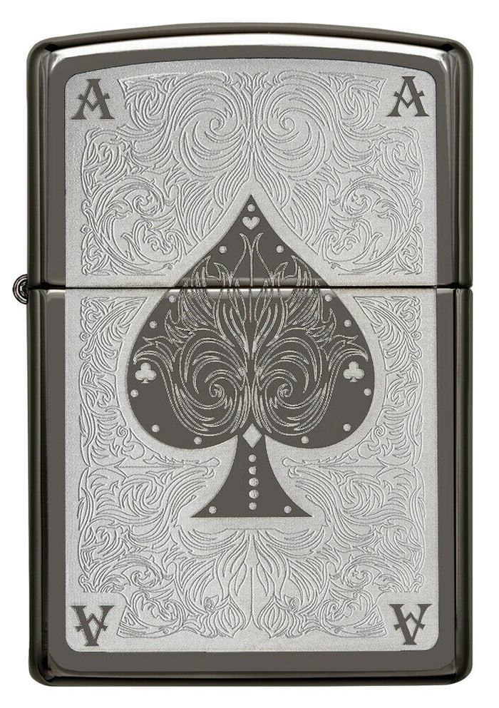 Zippo Black Ace Filigree Grigio Unisex 1