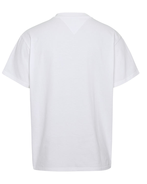 Tommy Jeans T-shirt Logo Fronte Cotone Bianco-2