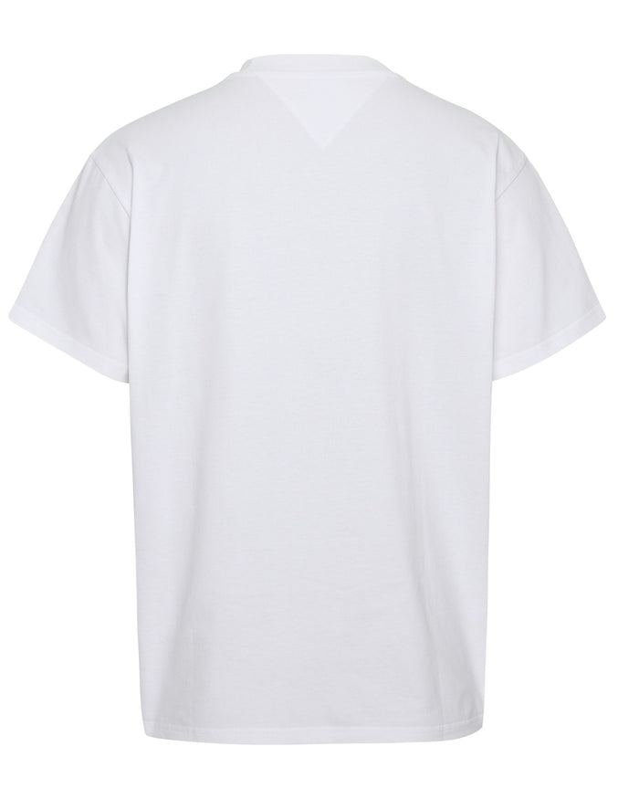 Tommy Jeans T-shirt Logo Fronte Cotone Bianco 2