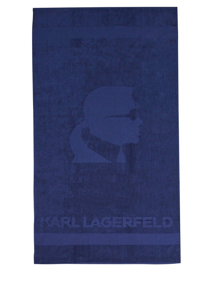 Karl Lagerfeld Beach Bag 100% Cotton Blue 3