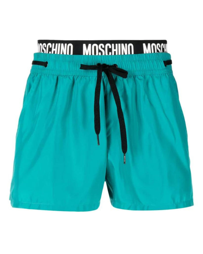 Moschino Swim Boxer Corto Nylon Verde 1