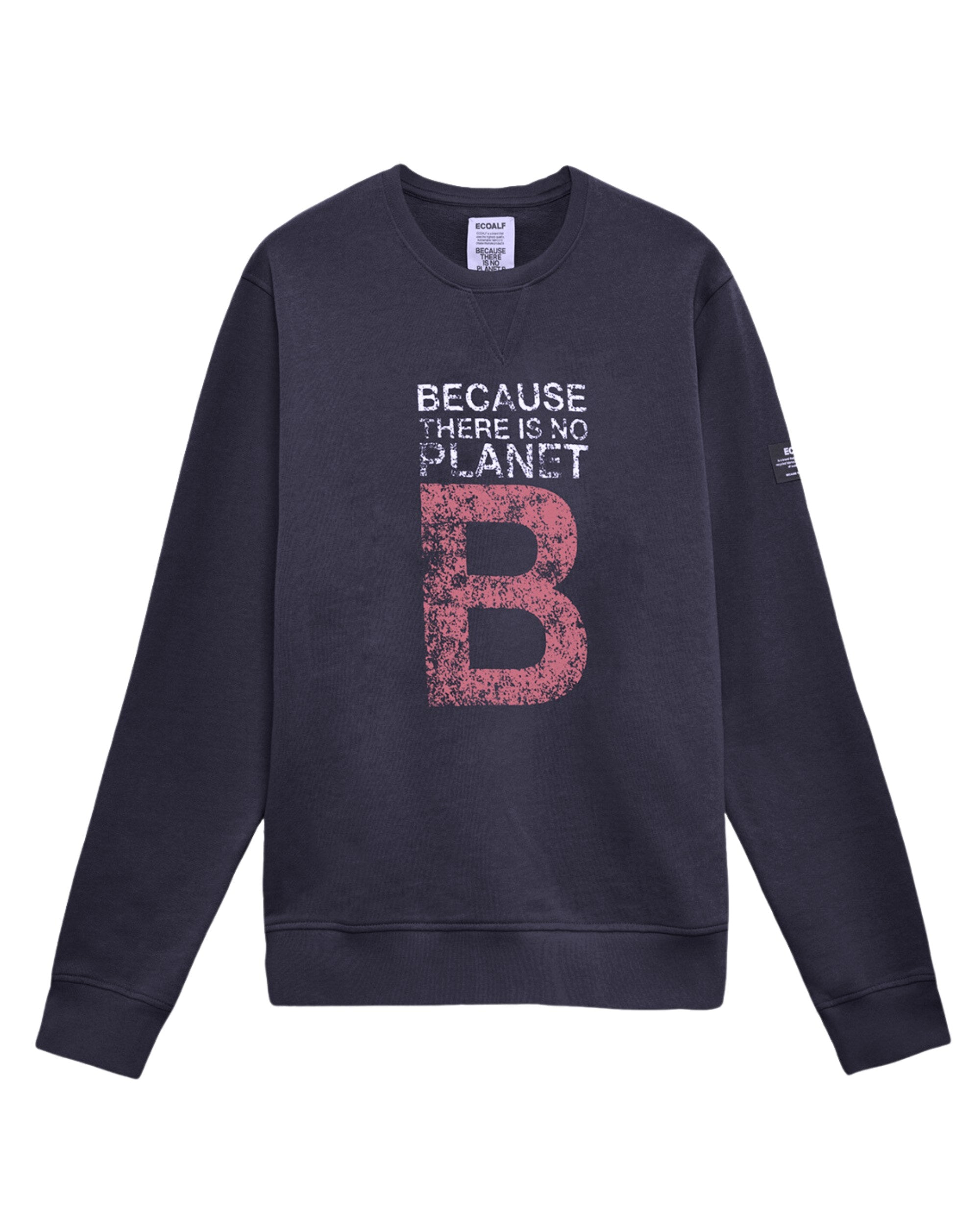 Ecoalf Long Sleeve Cotton Shirt with Front Print Blue