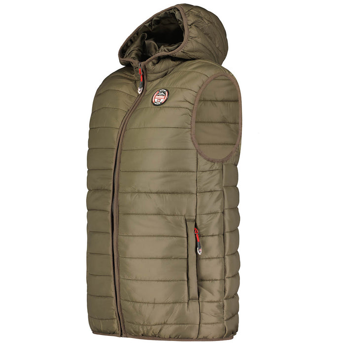 Geographical Norway Piumino Bodywarmer Cappuccio Verde Uomo 2