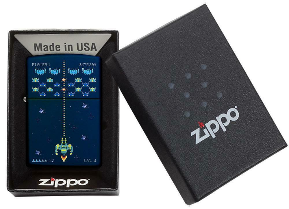 Zippo accendino retro vintage Game Blu 49114 Made in usa