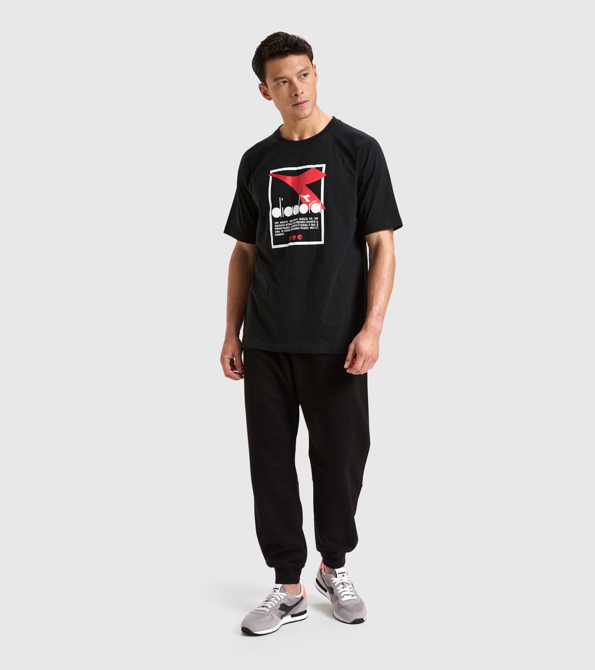 Diadora T-Shirt Urbanity Cotone Nero