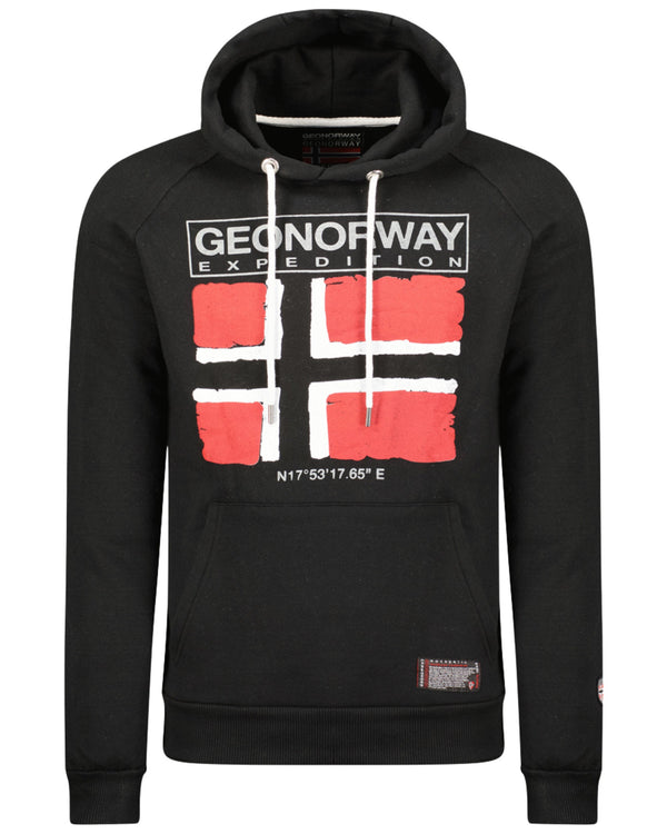 Geographical Norway Felpa Geonorway Con Cappuccio Nero Uomo