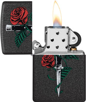 Zippo Tatoo Pink Dagger Black Unisex