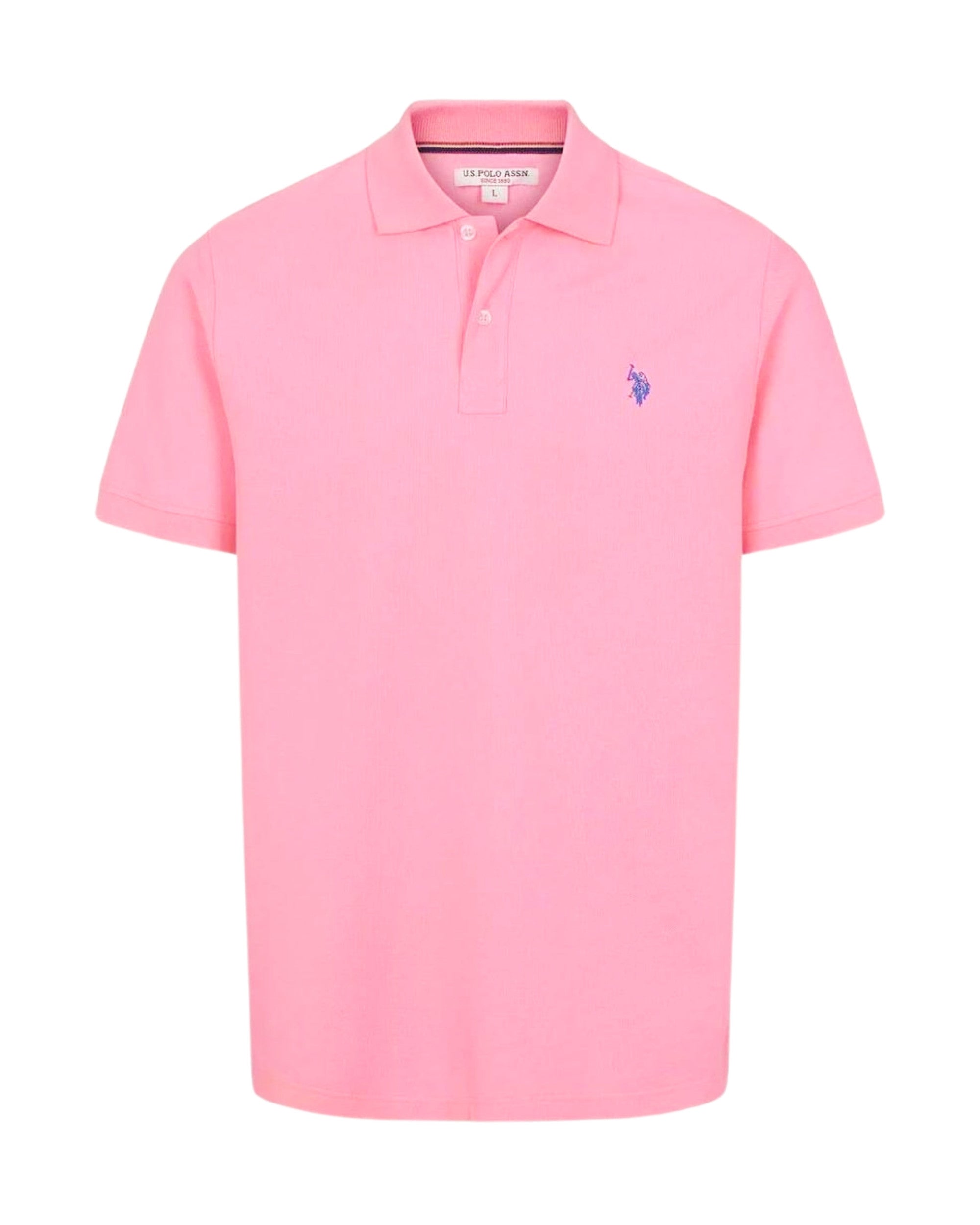 U.S. Polo Assn. T-Shirt Logo Fronte e Retro Cotone Rosa