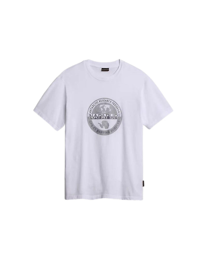 Napapijri T-shirt Manica Corta Girocollo 100% Cotone Bianco 1