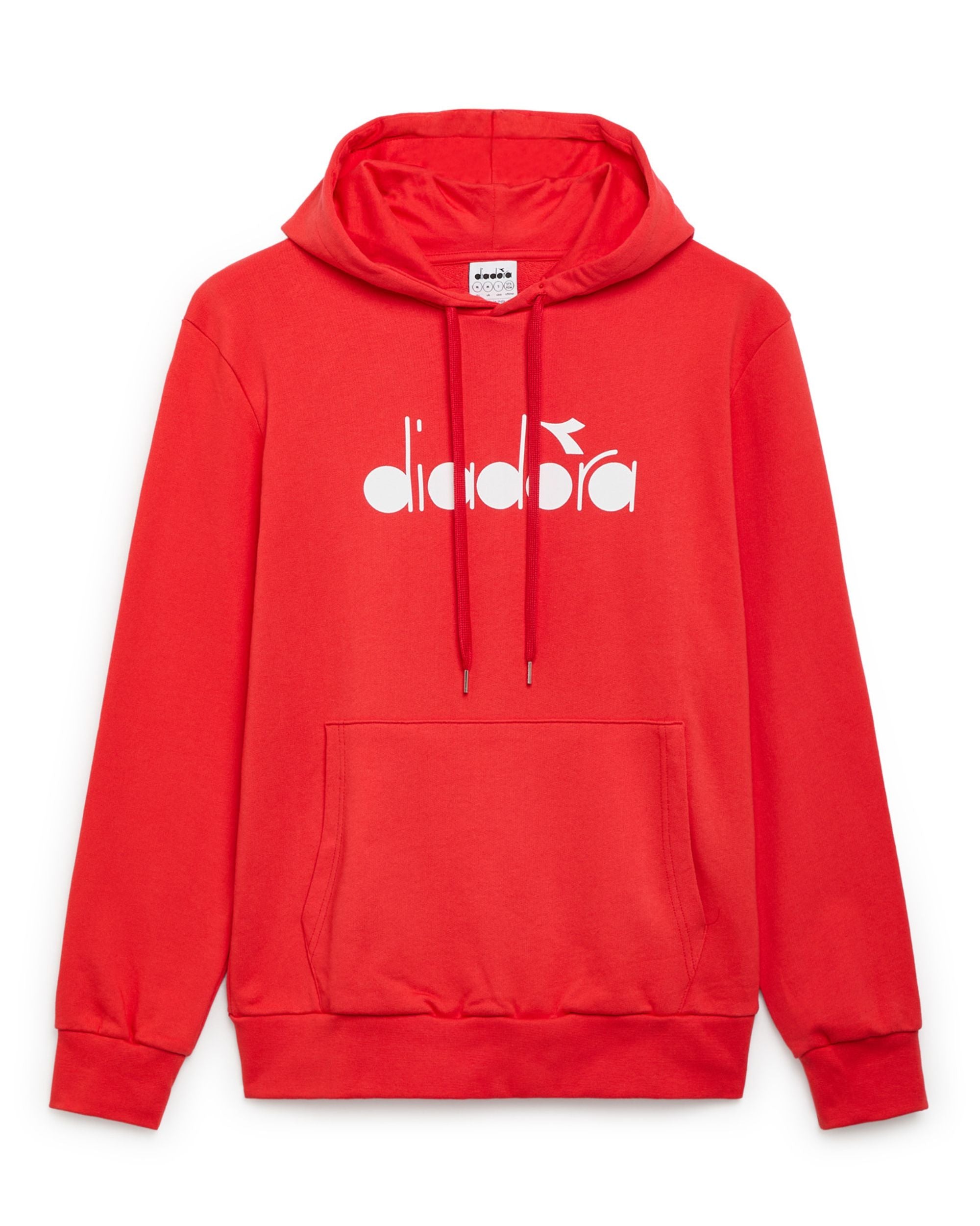 Diadora Hoodie Big Logo Cotton Red
