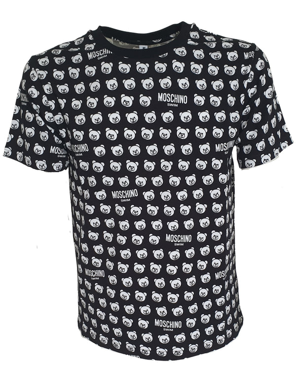Moschino Underbear T-Shirt Stampa Teddybear Cotone Nero