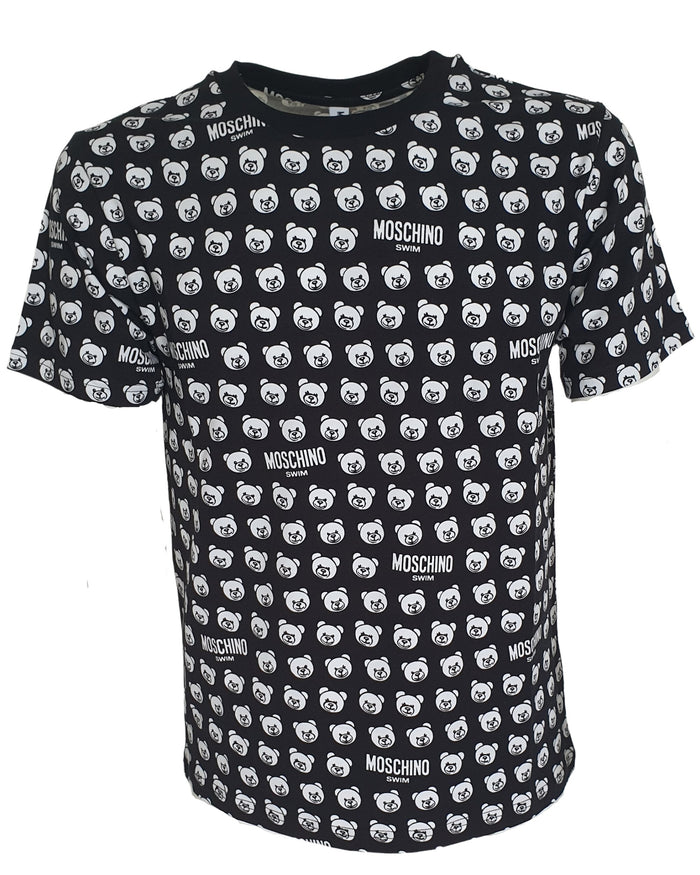 Moschino Underbear T-Shirt Stampa Teddybear Cotone Nero 1