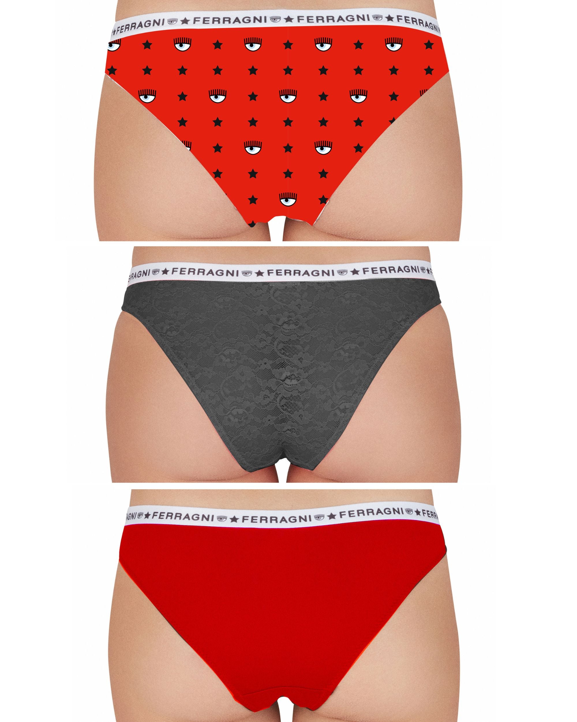 Chiara Ferragni Fashion Tri-Pack Underwear Kit Multicolor