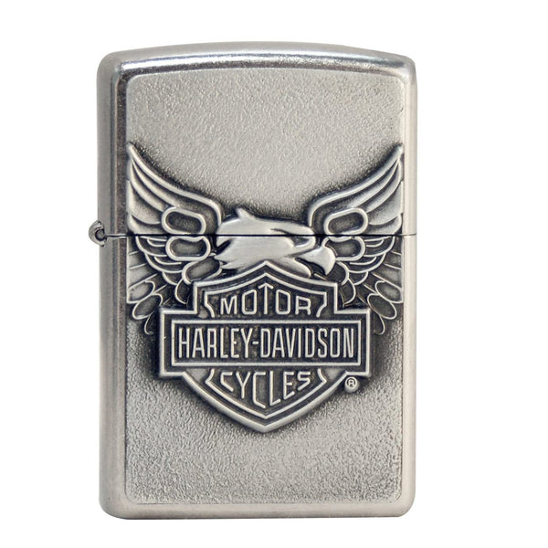 Zippo Hd Iron Eagle Harley Devidson Plaque Grey Unisex