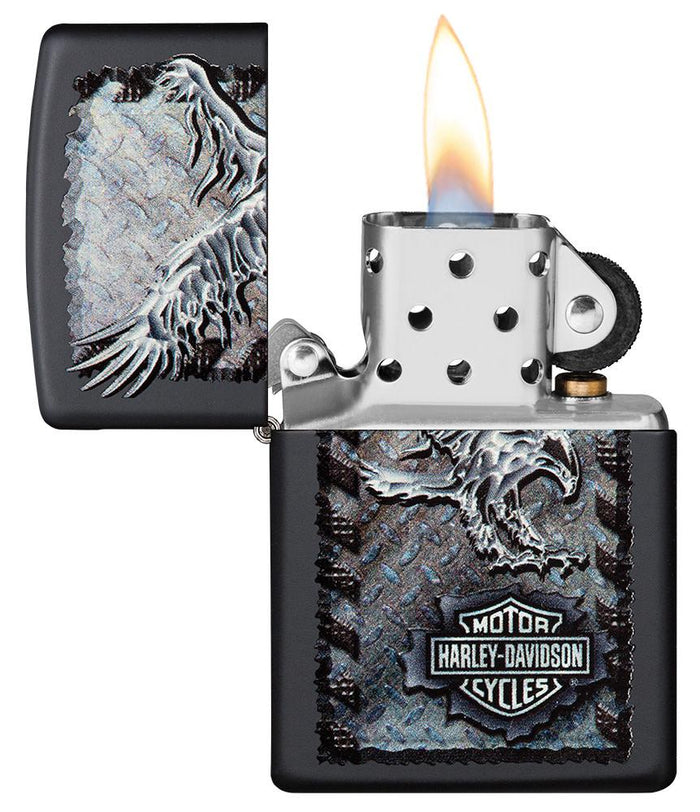 Zippo Harley Davidson Aquila Scudo Nero Unisex 4