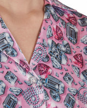 Chiara Ferragni Gioielli Fantasy Print Pink Gem Luxury Rosa