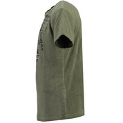 Geographical Norway Maglietta Manica Corta Jergen Girocollo Verde Uomo