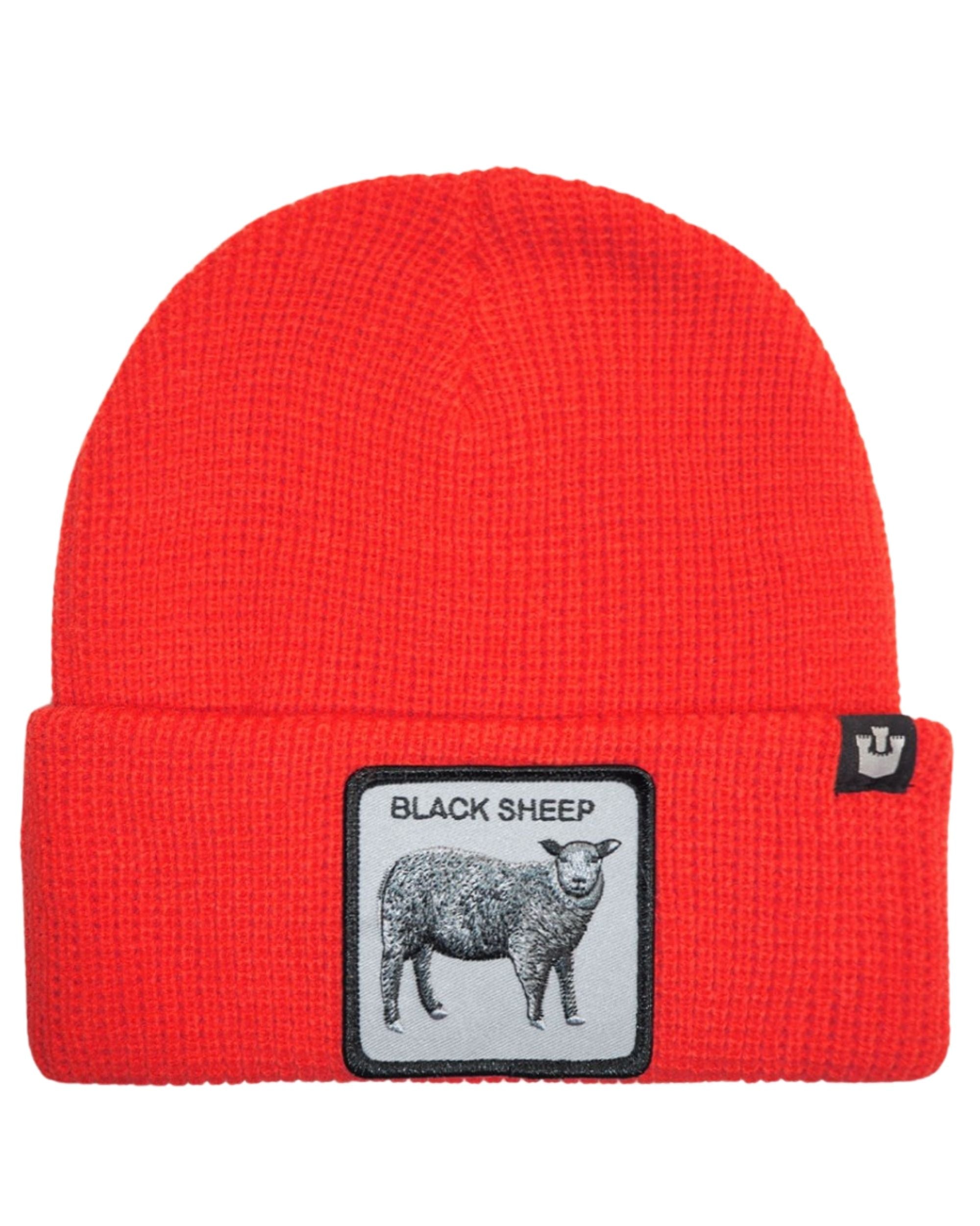 Goorin Bros. Cappello Beanie Hat Cuffia Con Patch Frontale E Logo Su Lato Rosso Unisex