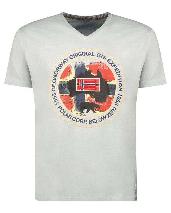 Geographical Norway Short Sleeve Grey Men