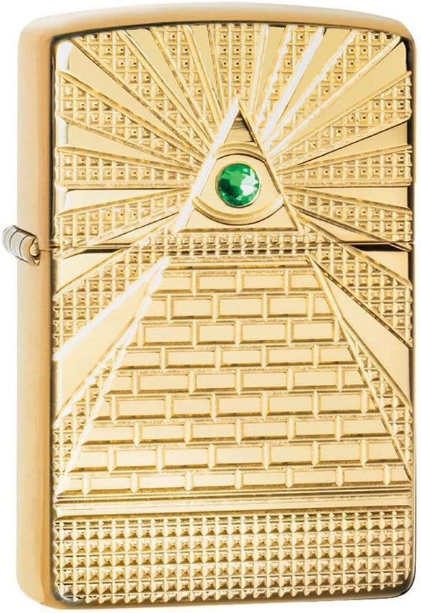 Zippo Antivento Ricaricabile Made In Usa Oro Unisex