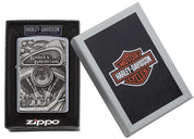 Zippo Harley Placca Argento uomo donna 29266