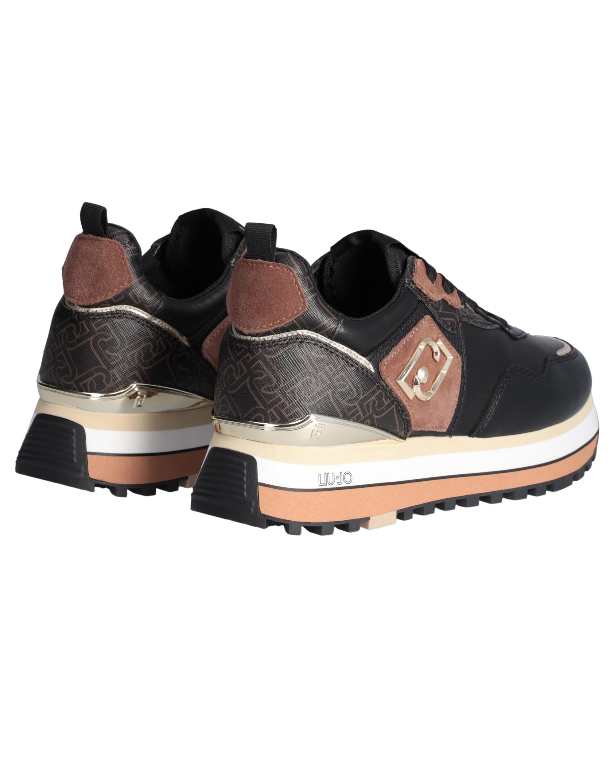 Liu Jo Sneakers Maxi Wonder 01 Donna in Ecopelle Nero