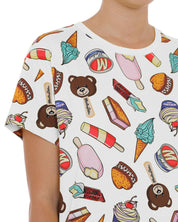 Moschino Swim Cotone/Elastan Icecream Gelato Bianco