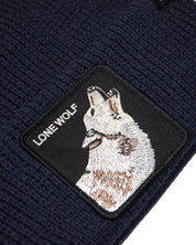 Goorin Bros. Cappello Beanie Hat Cuffia Con Patch Frontale E Logo Su Lato Blu Unisex