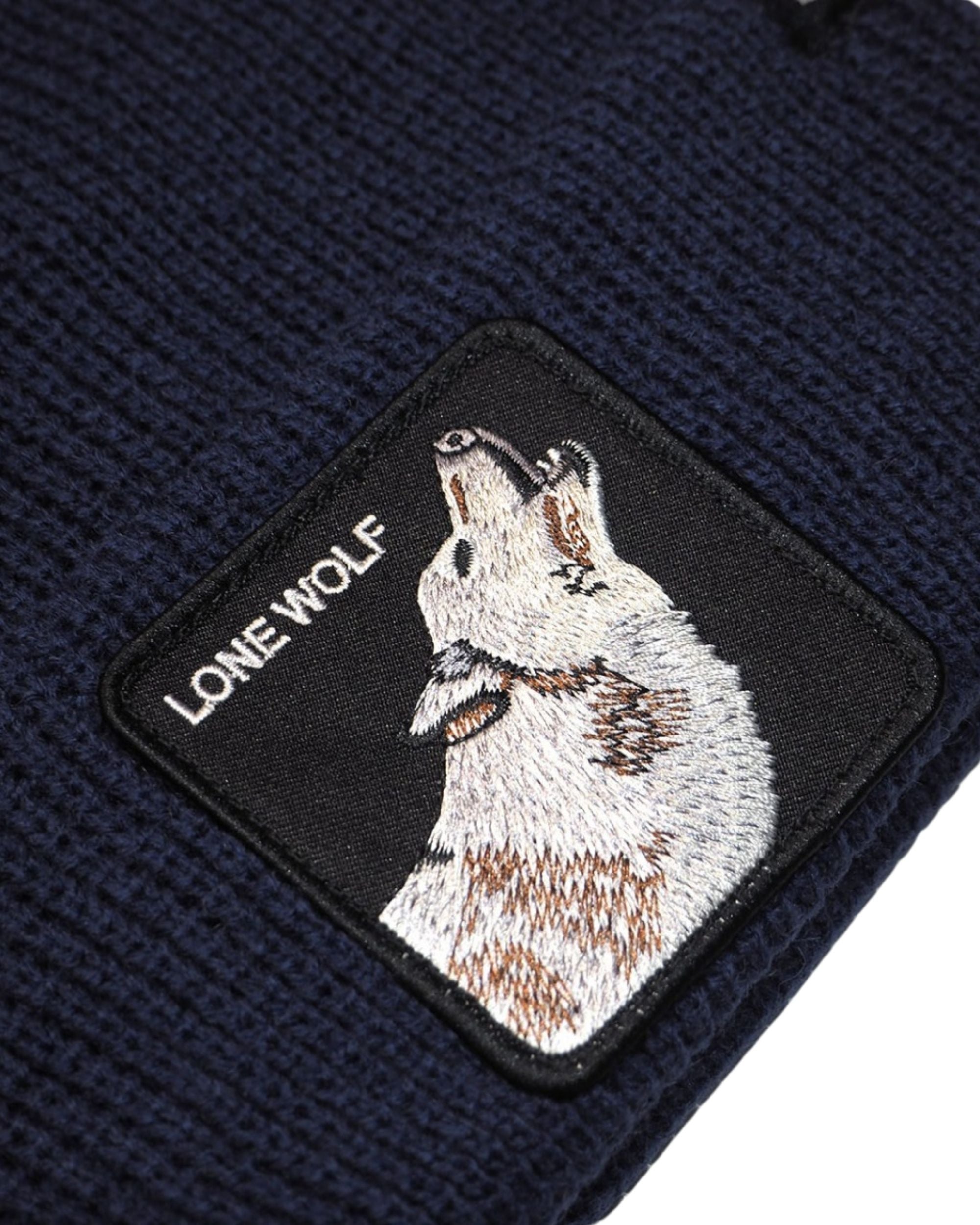 Goorin Bros. Cappello Beanie Hat Cuffia Con Patch Frontale E Logo Su Lato Blu Unisex