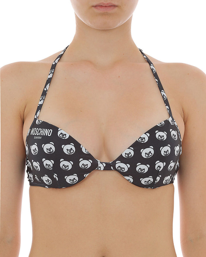 Moschino Swim Bikini Top Teddy Bear Nero 3