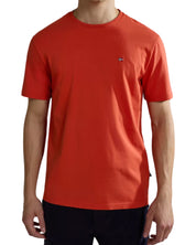 Napapijri Salis Short Sleeve Cotton T-shirt Red